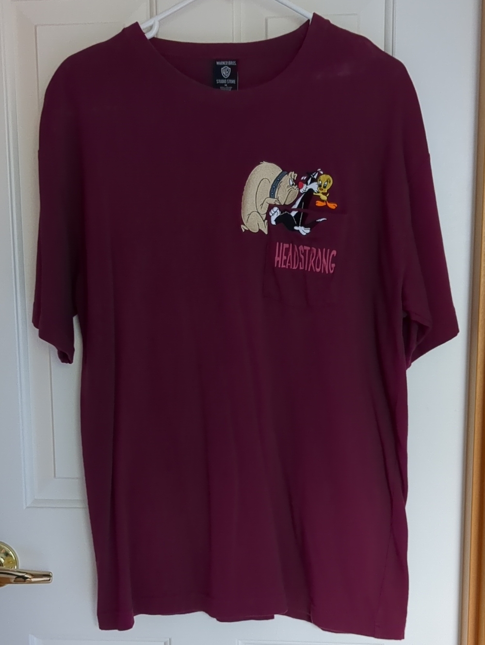 Vintage 1998 Warner Bros Studio Looney Tunes Pocket Graphic Tee